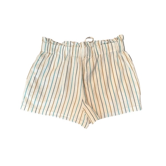 BCBGeneration Paper Bag White Shorts with Colorful Stripes Size Medium - Picture 2 of 5